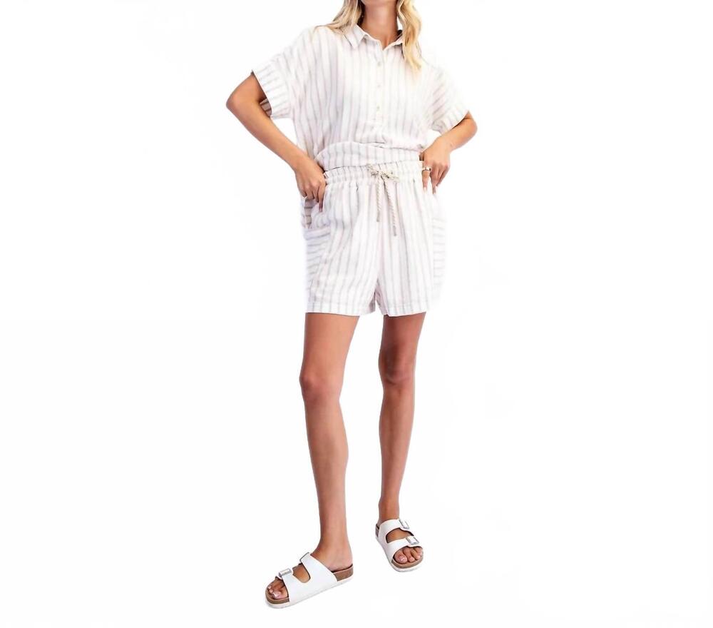NEW COTIERRA isla shorts set in taupe